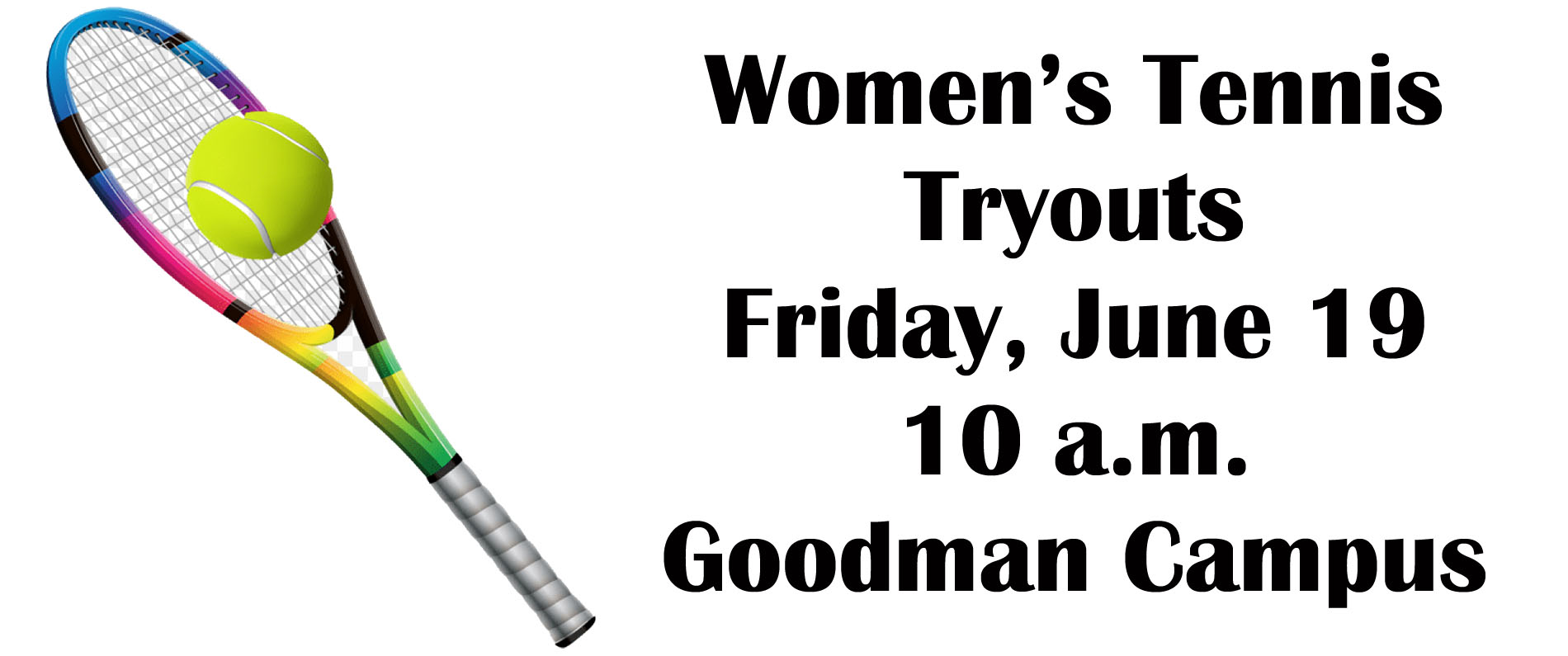 Women's tennis sets a tryout for June 19